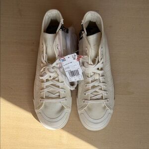 adidas nizza Men's Cream High-Top Sneakers